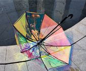چترهای بارانی پلاستیکی فلزی هفت ، دسته پلاستیکی چتر بارانی شفاف تامین کننده