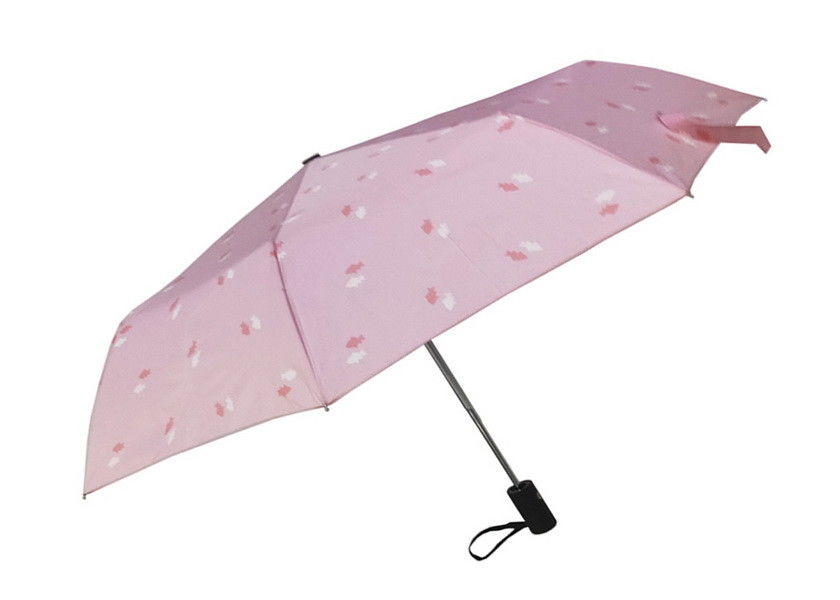 چتر مسافرتی جمع و جور صورتی ، دستگیره لاستیکی چتر مسافرتی Sun Sun Umbrella تامین کننده