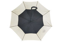 دنده های فلزی سیاه و سفید به طور خودکار بسته شدن پارچه چتری پلی استر / پنگه تامین کننده